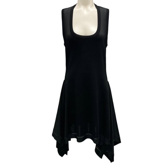 Burberry Black Draped Sleeveless Knit Dress - Picture 1 of 5